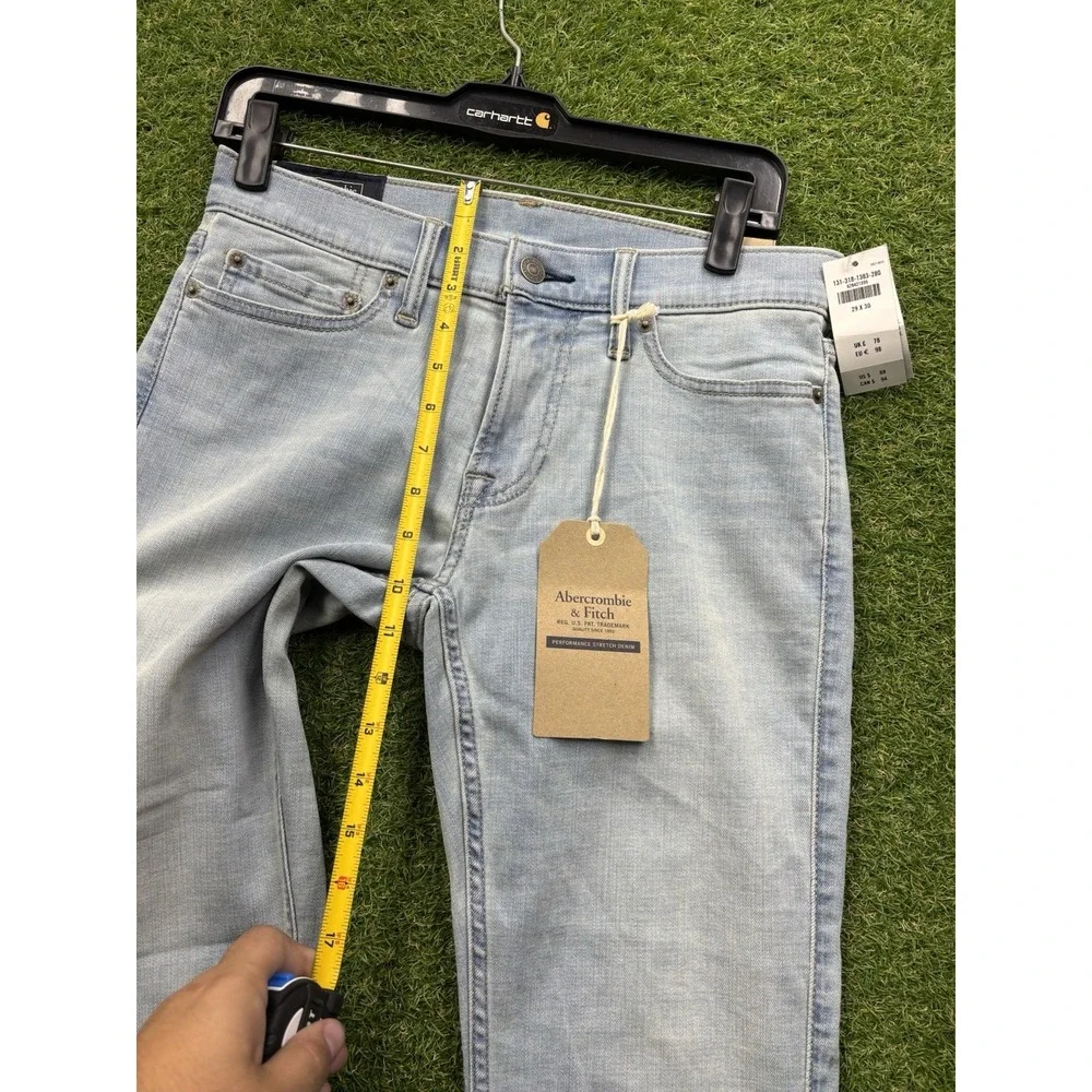 Abercrombie & Fitch Jeans Mens 29x30 Felix Super Slim Light Wash Denim NWT
